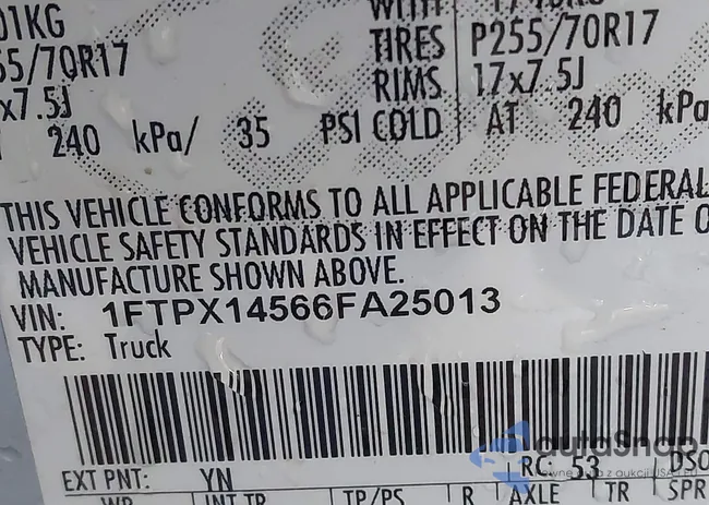 1FTPX14566FA25013: 44200566