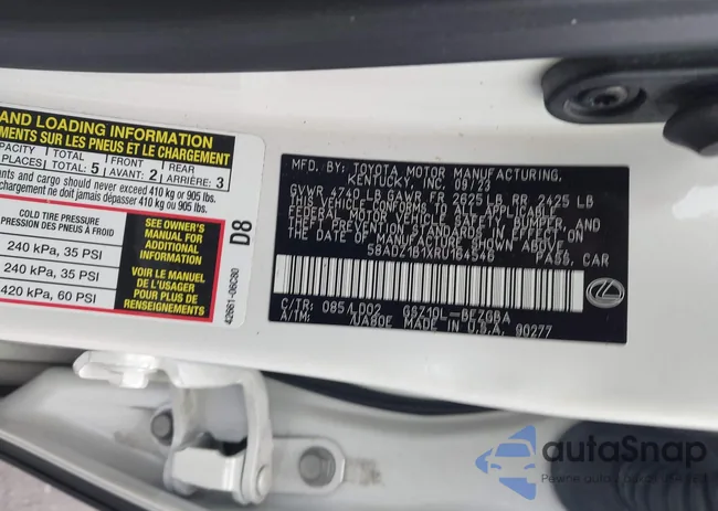 58ADZ1B1XRU164546: 44200573