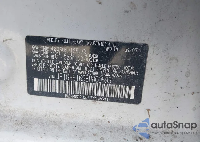 JF1GH61698H800599: 44200585