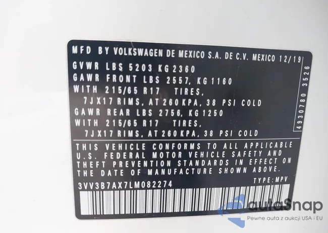 3VV3B7AX7LM082274: 44200636