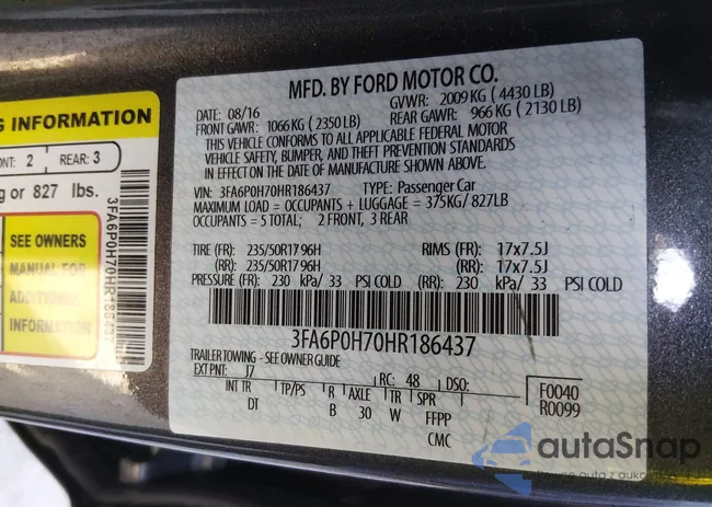 3FA6P0H70HR186437: 44200835