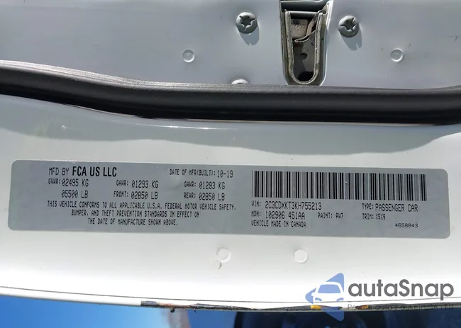 2C3CDXKT3KH755213: 44200848