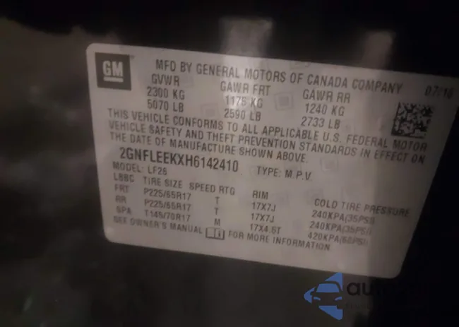 2GNFLEEKXH6142410: 44200904