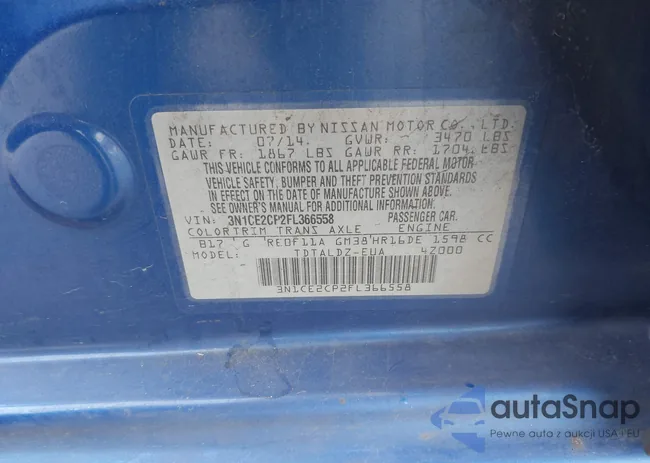 3N1CE2CP2FL366558: 44200920