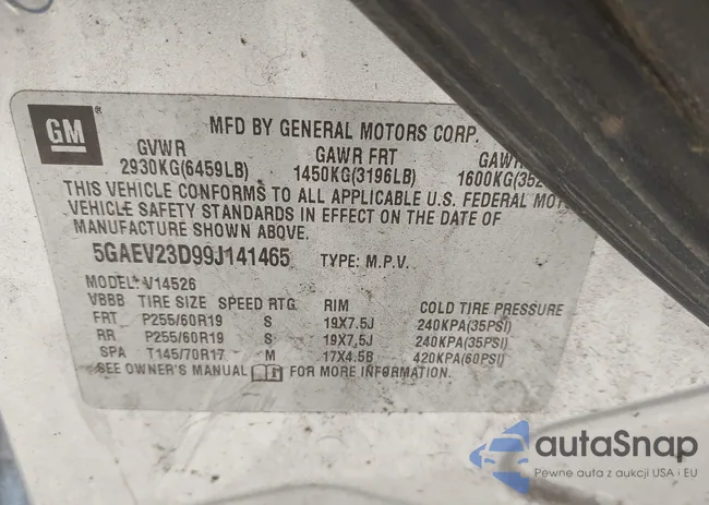 5GAEV23D99J141465: 44200024