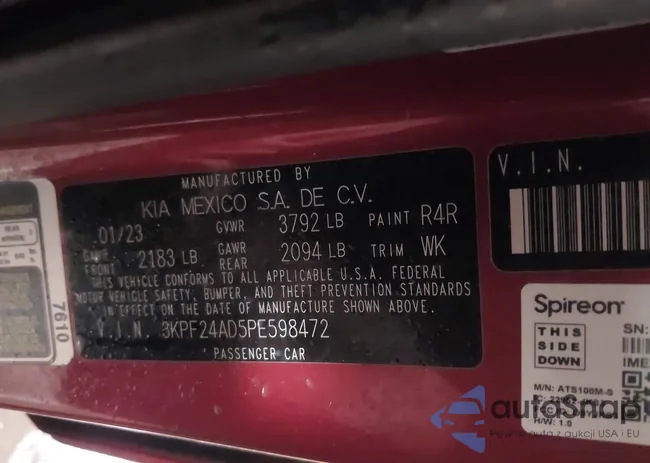 3KPF24AD5PE598472: 44200030