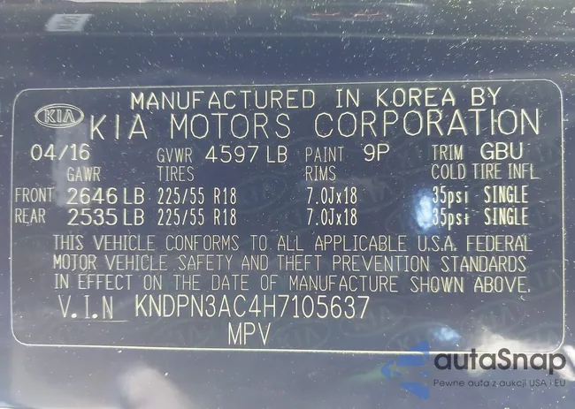 KNDPN3AC4H7105637: 44200066