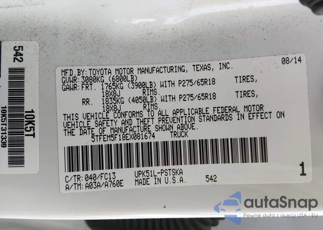 5TFEM5F18EX081674: 44200080