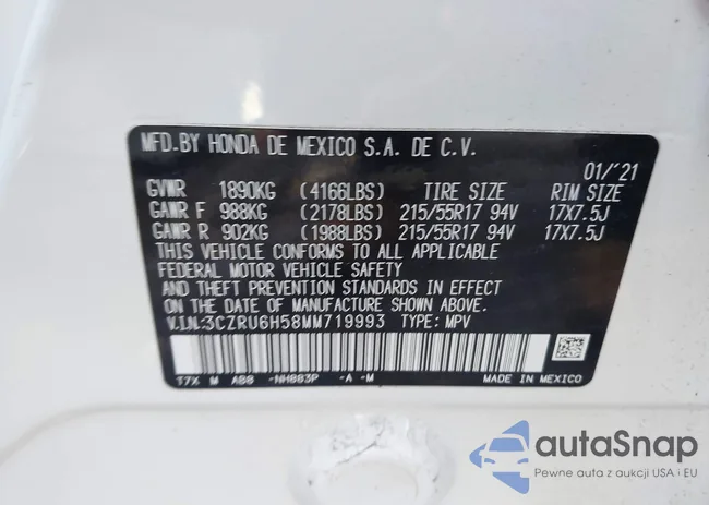 3CZRU6H58MM719993: 44200165