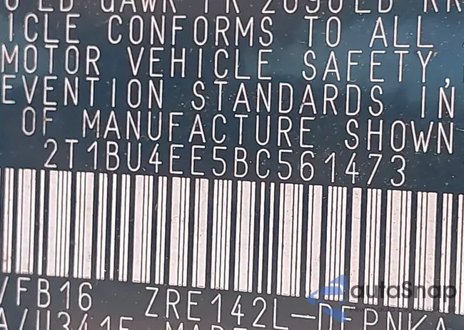 2T1BU4EE5BC561473: 44200196