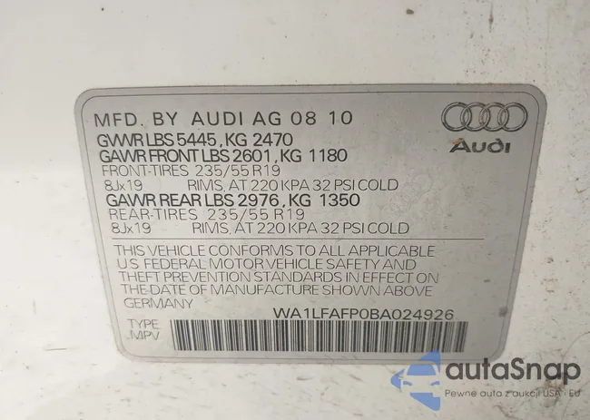 WA1LFAFP0BA024926: 44200317