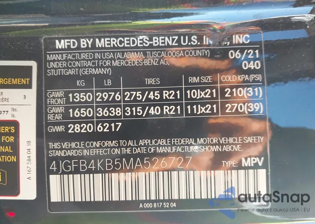 4JGFB4KB5MA526727: 44201411