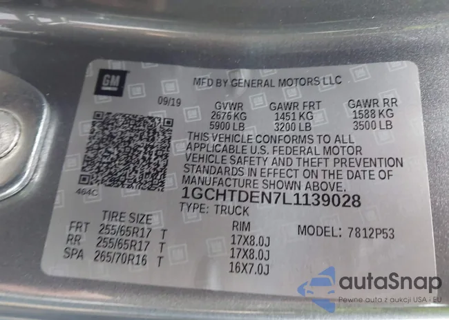 1GCHTDEN7L1139028: 44201413