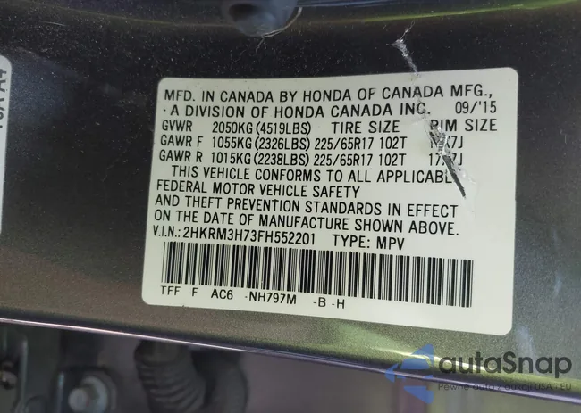 2HKRM3H73FH552201: 44201417