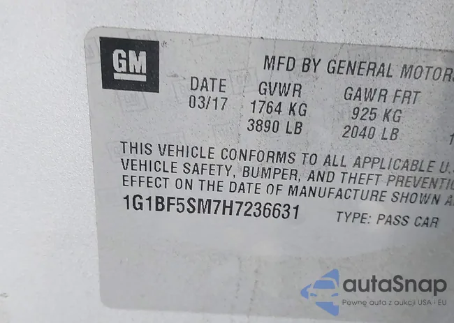 1G1BF5SM7H7236631: 44201460