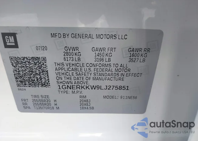 1GNERKKW9LJ275851: 44201473