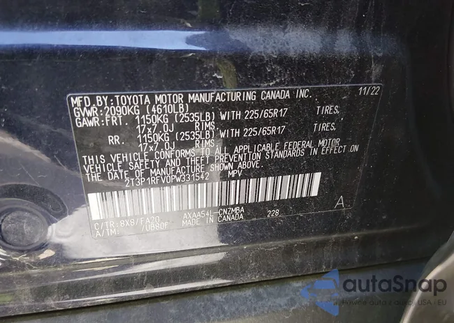 2T3P1RFV0PW331542: 44201590