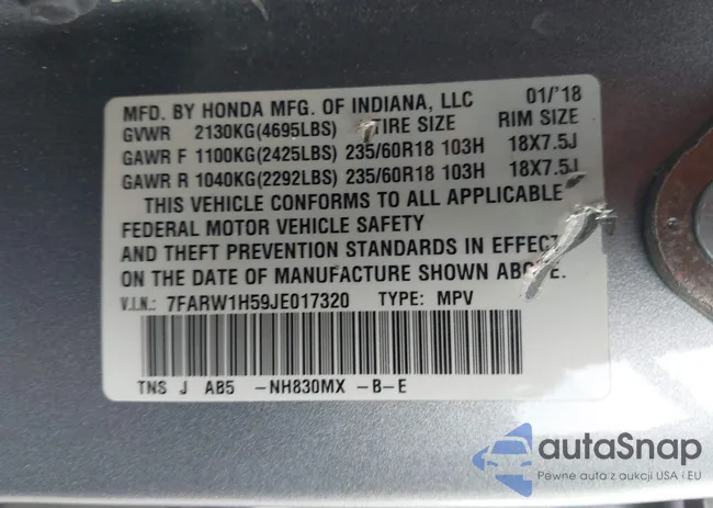 7FARW1H59JE017320: 44201603