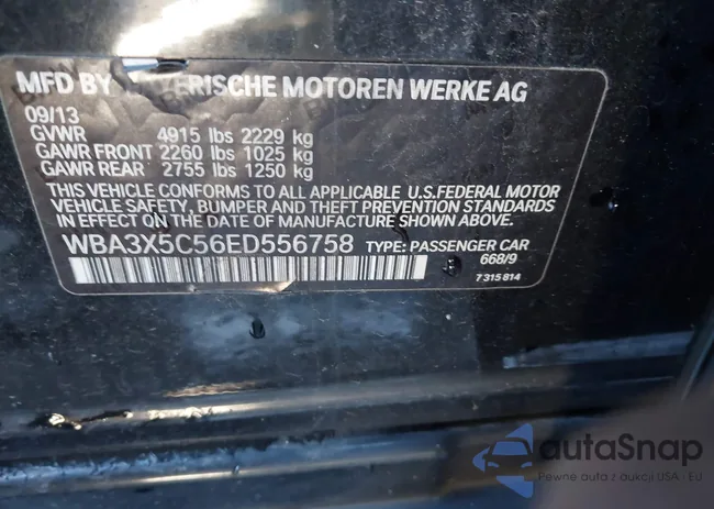 WBA3X5C56ED556758: 44201622