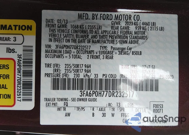 3FA6P0H77DR232517: 44201658