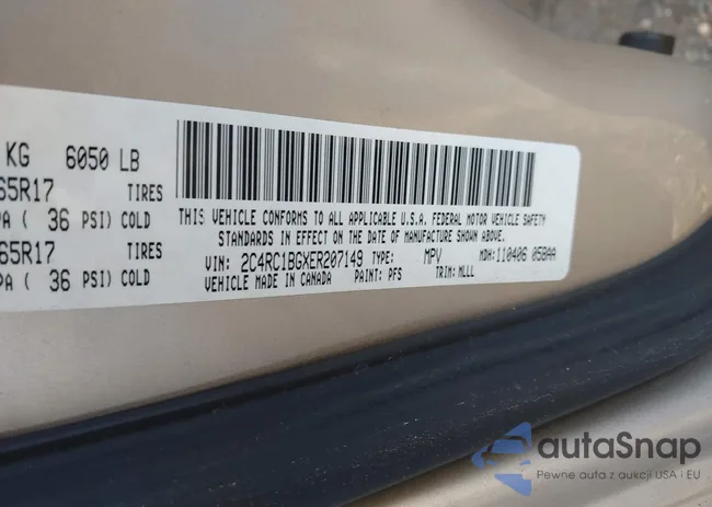 2C4RC1BGXER207149: 44201670