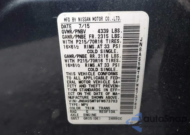 JN8AS5MT9FW673783: 44201677