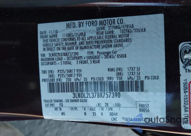 3LNDL2L37BR757390: 44201764