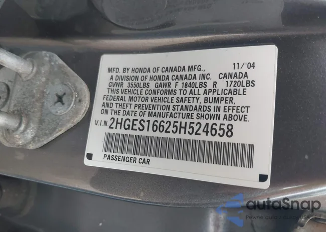 2HGES16625H524658: 44201880