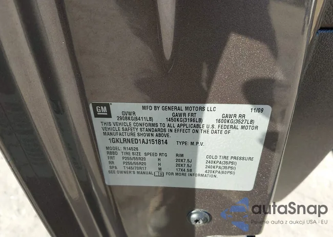 1GKLRNED1AJ151814: 44201924