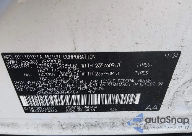 JTMABACAXRA090189: 44201936