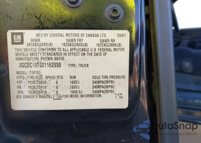 2GCEC19T921162930: 44201968