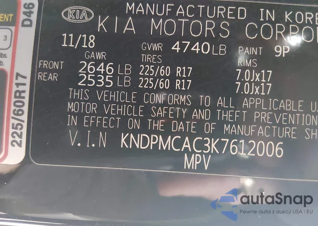 KNDPMCAC3K7612006: 44201989