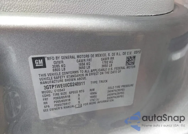 3GTP1WE08CG248911: 44201994