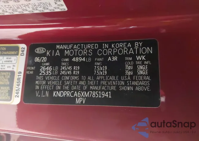 KNDPRCA6XM7851941: 44201018