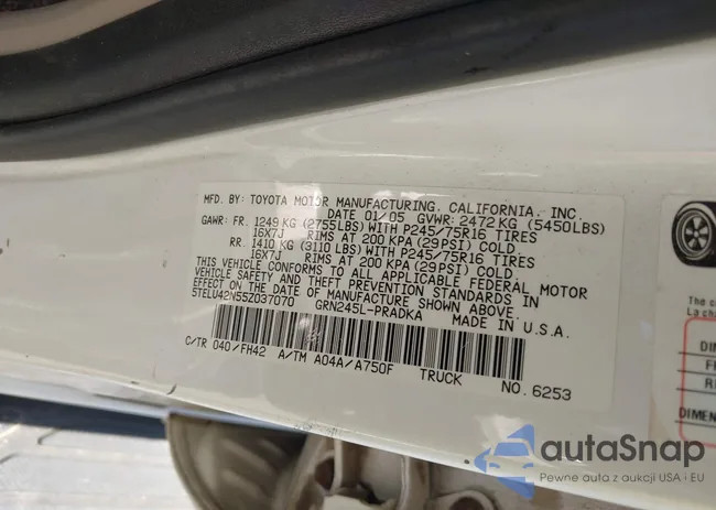 5TELU42N55Z037070: 44201043