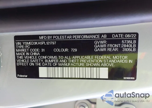 YSMED3KA5PL121797: 44201057