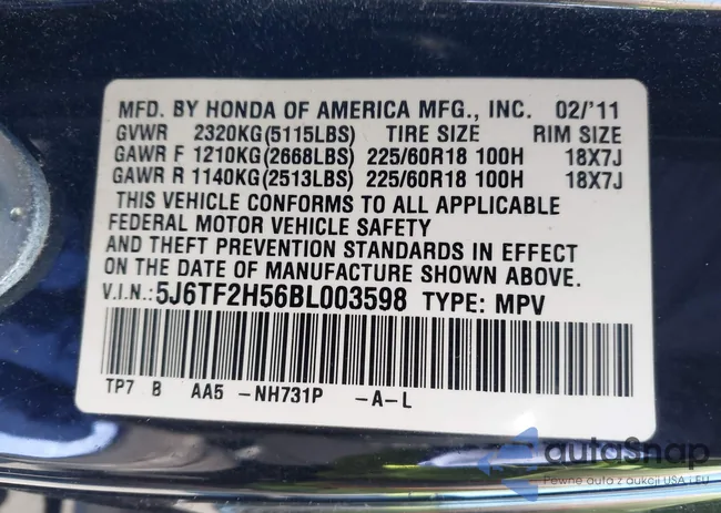 5J6TF2H56BL003598: 44201068