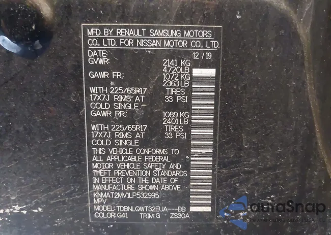 KNMAT2MV1LP532995: 44201105