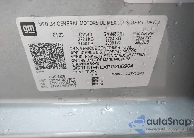 3GTUUFELXPG266904: 44201171