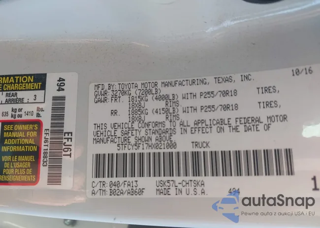 5TFCY5F17HX021000: 44201256