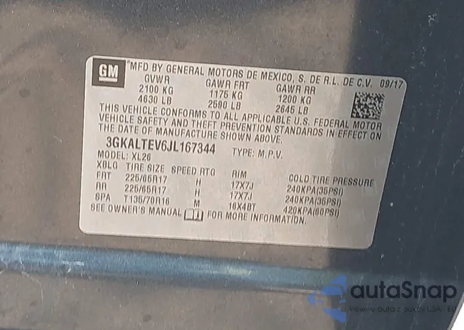 3GKALTEV6JL167344: 44202600