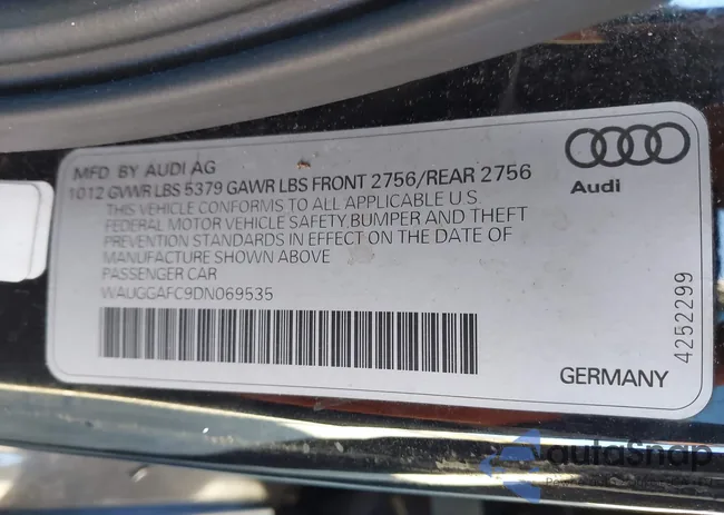 WAUGGAFC9DN069535: 44202663