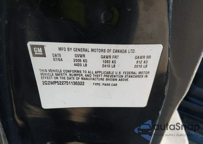 2G2WP522751136322: 44202672