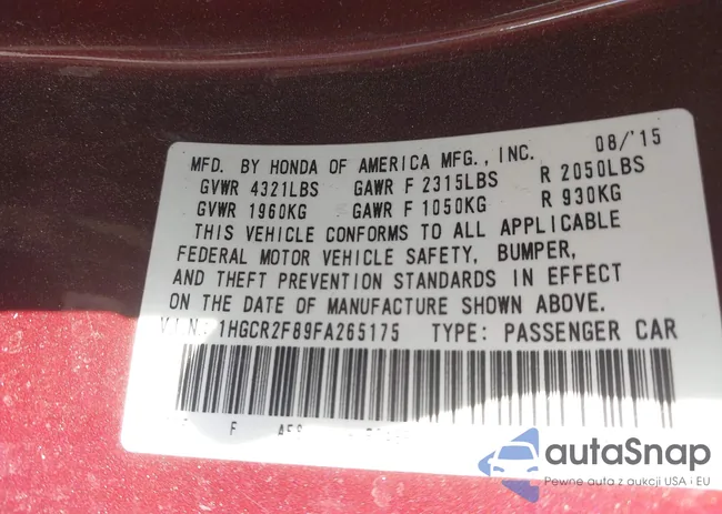 1HGCR2F89FA265175: 44202799