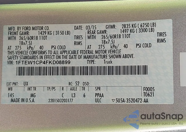 1FTEW1CP4FKD08899: 44202854