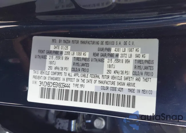 3MVDMBCM5SM809444: 44202899