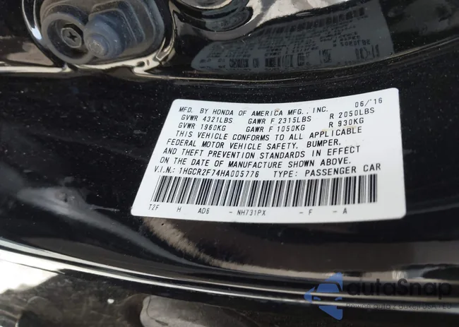 1HGCR2F74HA005776: 44202931