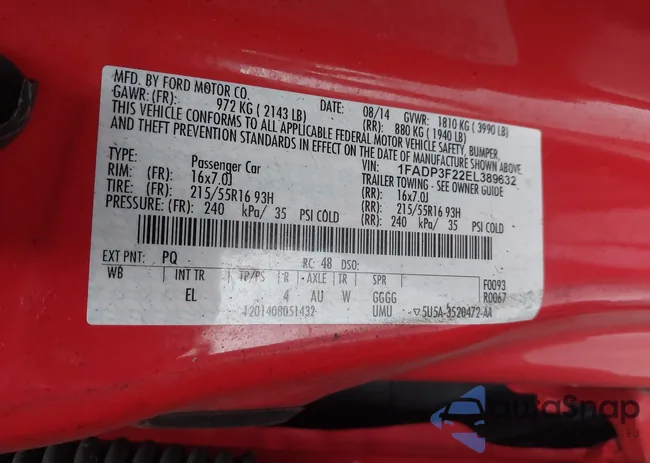 1FADP3F22EL389632: 44202934