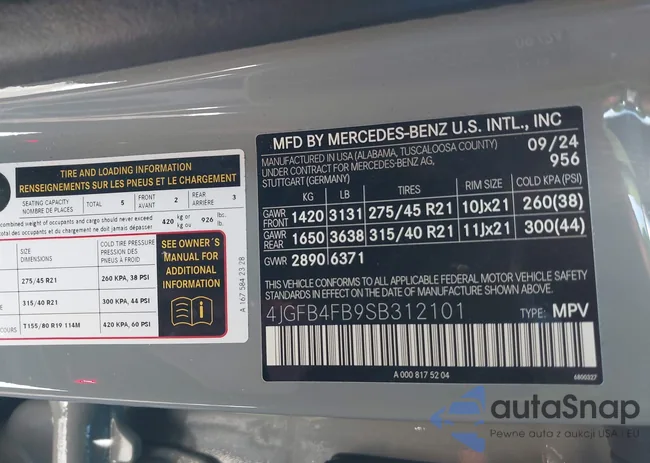 4JGFB4FB9SB312101: 44202092