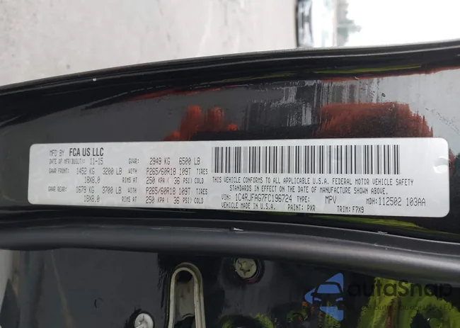 1C4RJFAG7FC196724: 44202109